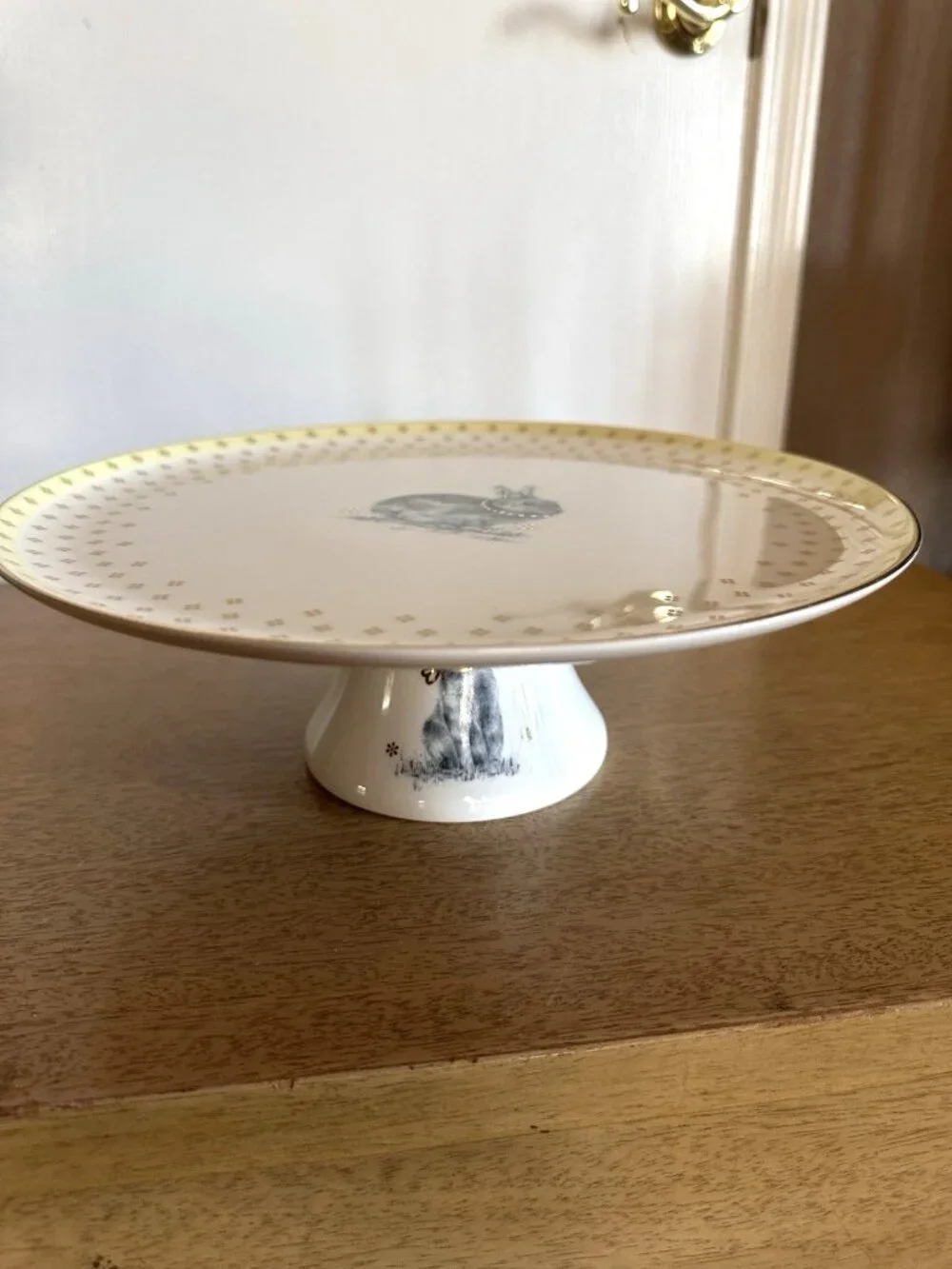 Spode Meadow Lane Rabbit Pedestal Cake Stand 12.5